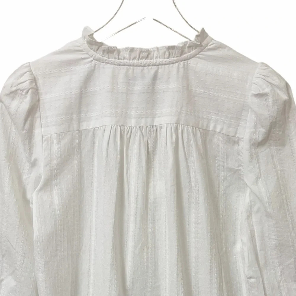 LOFT striped ruffle